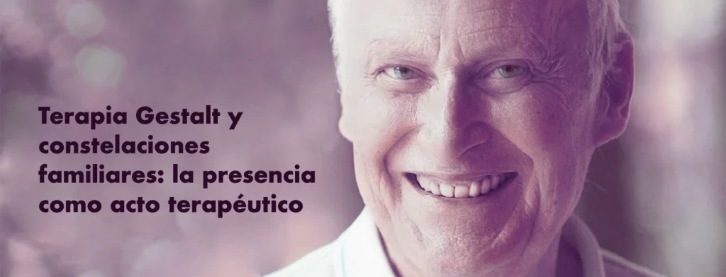 Bert Hellinger trabajando en una sesión de Constelaciones Familiares basada en la presencia gestáltica.